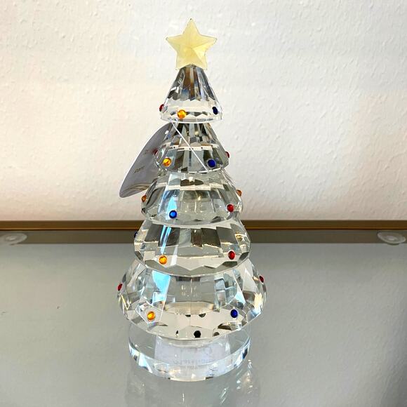 Jeweled Crystal Christmas Tree w/ Gold Star Topper 7.5in Luxe Holiday Decor NEW - Picture 6 of 13